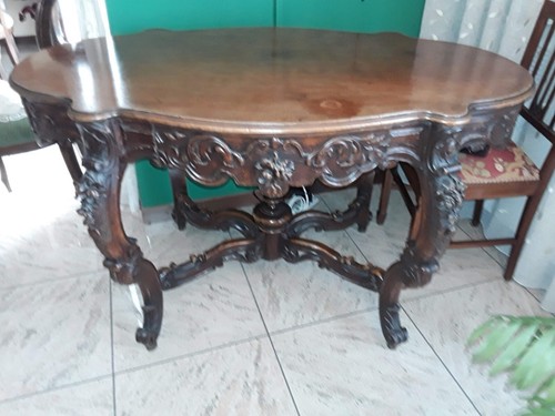 Tavolo rotondo noce periodo - rotondo,