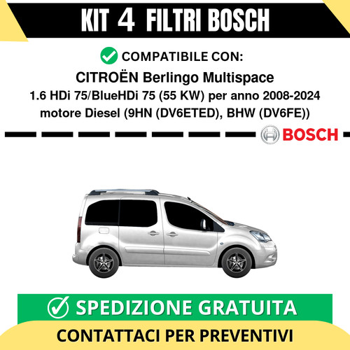 Kit bosch filtri tagliando - bosch, 4