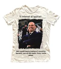 T-shirt stampata 100% cotone bianco Allegri Rocchi Corto Muso Juventus calcio