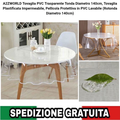 Tovaglia trasparente rotonda - tovaglia,