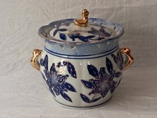 PORTA CARAMELLE BON BON CONTENITORE IN PORCELLANA DECORATO A MANO VINTAGE. CR85