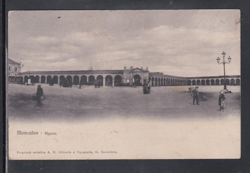 Cartolina moncalvo piazza - moncalvo,