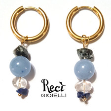 orecchini unisex con pietre