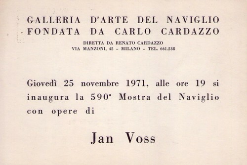 Cartolina invito mostra - mostra, jan