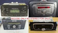 FORD SONY 6000 6006 CD DAB 6 DISCHI RADIO CODICE DECODIFICA SERVIZIO,MONDEO,FIESTA,KA