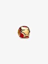 Charm Pandora Marvel Avengers Elmo di Iron Man 764213C01 Ciondolo Dorato Rosso