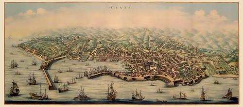 Mappa storica genova italia - -,