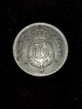 Moneta Spagna 5 PTAS 1975