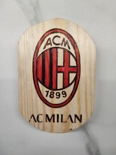 Quadretto AC MILAN pirografia
