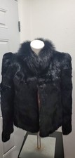 Cappotto nero pelliccia di