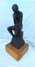 Figura uomo pensante seduto - uomo,