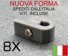 16 supporti GRIGIO SCURO per quattro ripiani aggiuntivi vetrina IKEA DETOLF