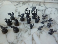 MINIATURE ANIMALI  PELTRO - FERRO BATTUTO - OTTONE 17 PEZZI ANTICHI
