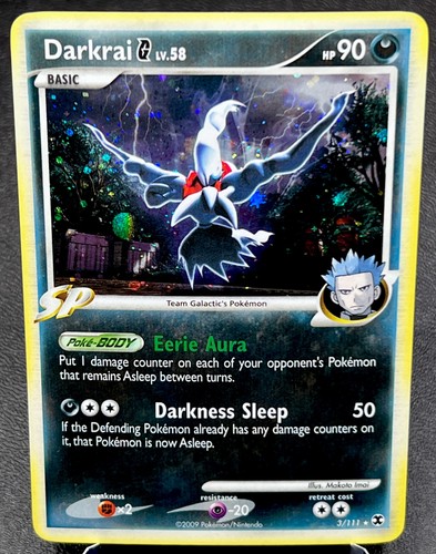 Carta pokémon darkrai - pokémon, lv.58