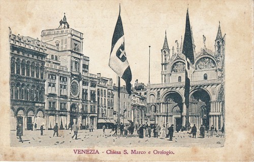 Cartolina venezia chiesa san - venezia.,