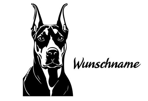 Adesivo cane doberman - -,