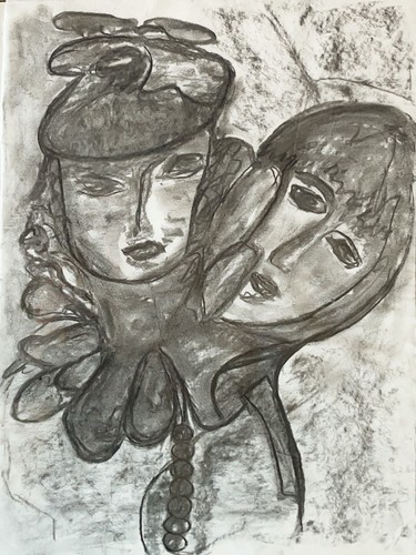 Disegno originale carboncino - disegno,