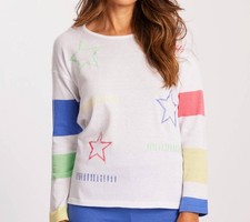 Top Kyss francese Scoop Star bianco/multi