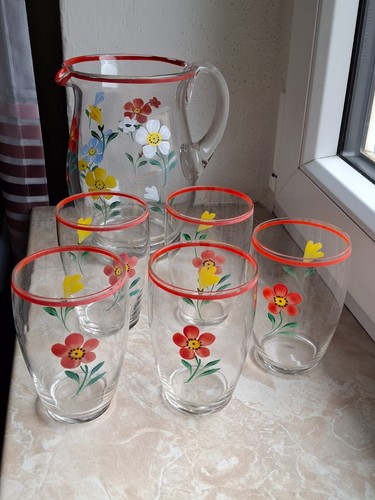 Brocca succo vetro vintage - succo,