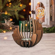 Portacandele In Legno Per