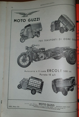 Moto guzzi motocarro ercolino - guzzi,