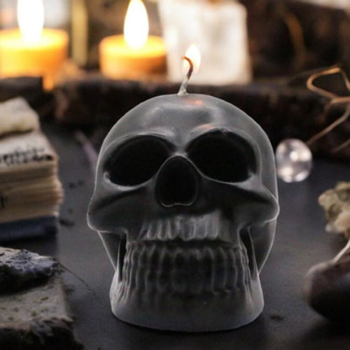 Candela rituale teschio