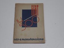 FIAT 500 A TOPOLINO LIBRETTO USO E MANUTENZIONE 1947 (1)