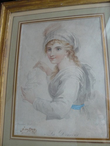 Gravure 18eme encadree - 18eme,