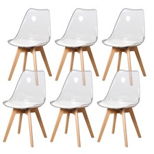 Set di 6 Sedie Trasparente in