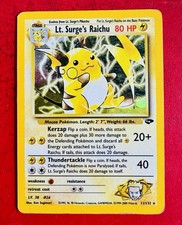 Lotto Carte Pokémon LT Surge’s Raichu 11/132 Gym Challenge Rara Holo