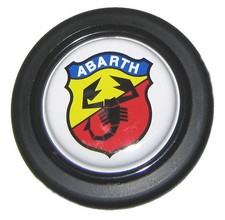 Pulsante clacson ABARTH bianco