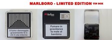 Marlboro limited edition pacchetto sigarette metallo logo colore argento 