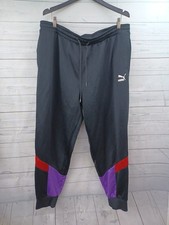Pantaloni Puma Uomo Nero Rosso