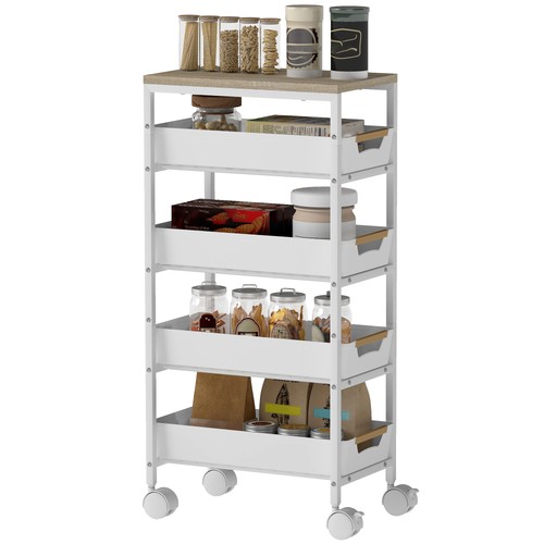 Homcom carrello multiuso - carrello, 5