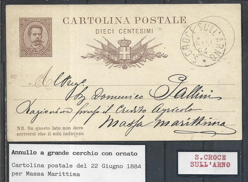1884 intero postale - 10c, da