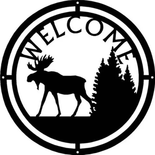 Insegna benvenuto rotonda - insegna,