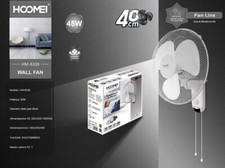 x Ventilatore Parete Muro HOOMEI HM-8338 Rotazione Automatica Griglia 50W 40 cm