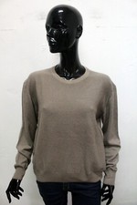 Liu Jo Maglione Donna Taglia 2XL Pullover In Lana Sweater Beige Maglioncino Logo