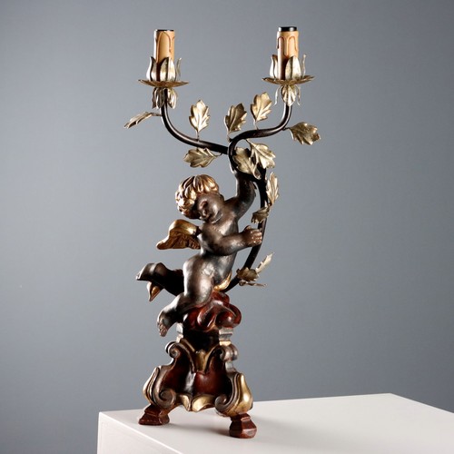 Candelabro antico legno - antico,