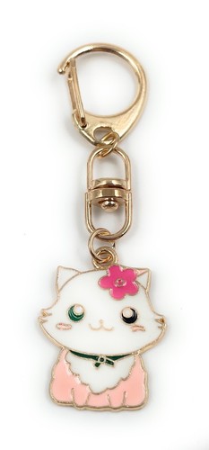 Dolce gatto fiore portachiavi - gatto,