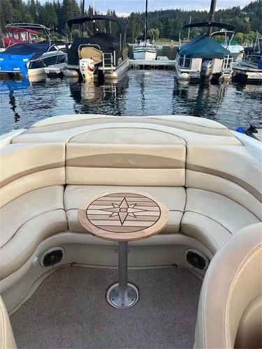 Tavolo tondo per barca - in, teak