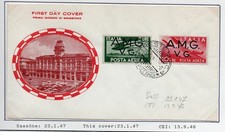 AMG VG, storia postale, FDC