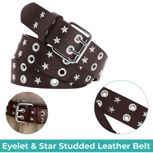 Cintura punk marrone con - cintura,