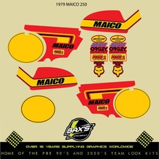 Maico 1979 250 Kit Grafica Completo Vintage Twinshock VMX Maico Motocross Decalcomanie MX