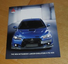 Brochure Mitsubishi Lancer Evolution X FQ-400 2009 - EVO 10 FQ400 - Edizione Regno Unito