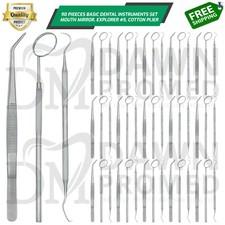 Set strumenti dentali base grado 90 tedesco pinzetta college, esploratore e specchio