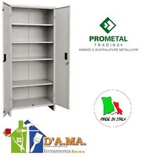 ARMADIO TUTTO PIANI IN METALLO VERNICIATO GRIGIOcm60x40x175-80x40x175-100x40x180
