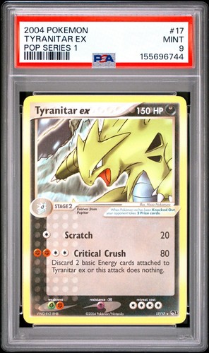 2004 tyranitar 17 pop - ex,