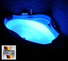 Vasca da bagno di lusso con poggiatesta acrilico vasca angolare vasca LED per bagno bianca