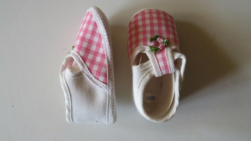 Scarpe tessuto bambola antiche - scarpe,